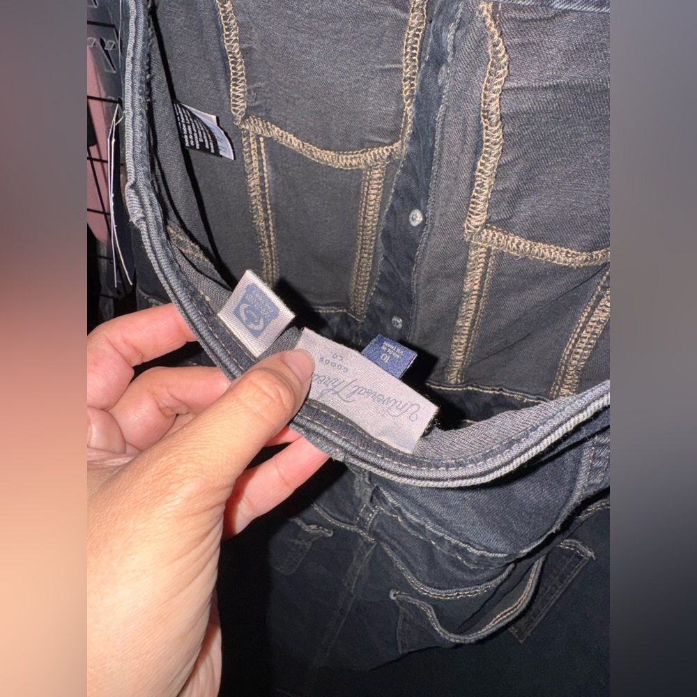 Universal Thread Black Denim Button-Up Dress with… - image 4